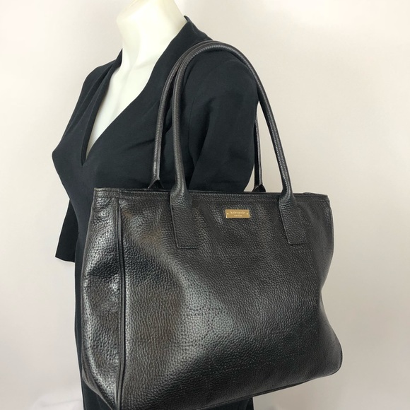 kate spade Handbags - Kate Spade Black Leather Shoulder Tote Bag